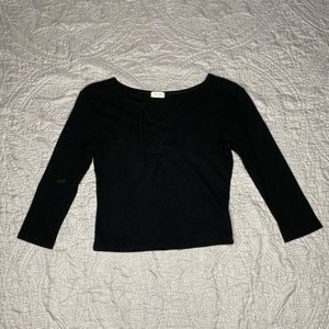 black john galt/brandy melville 3/4 sleeve shirt